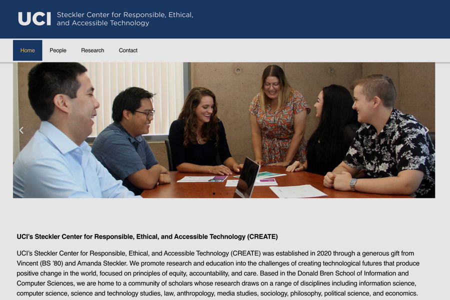 Steckler Center for Responsible, Ethical, and Accessible Technology (CREATE)